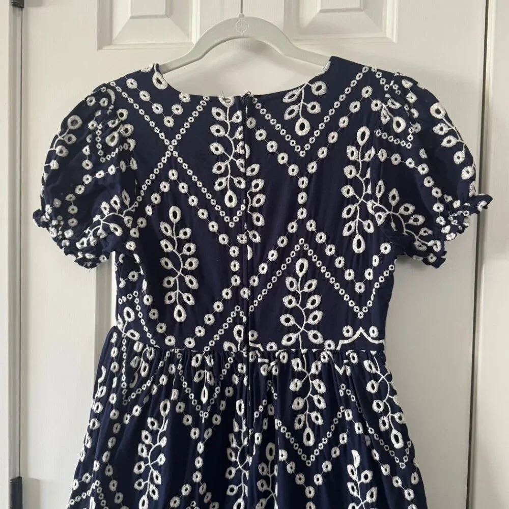 Mi Ami Womens Navy and Cream Dress Size M Medium P3 - Picture 12 of 12
